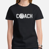 Birthday & Christmas Gift Ideas for Basketball Lovers, Coach & Players - Senior Night, Game Outfit & Attire - Basketball Coach T-Shirt - Black, Women