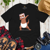 Adorable Dabbing Ferret T-Shirt - Fuzzy Sable Weasel Shirt - Gift for Ferret Parents & Animal Lovers - Mustela Rescue & Adoption Tee - Black