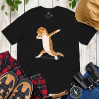 Adorable Dabbing Leopard Gecko T-Shit - Gift for Lizard Dad/Mom & Lovers - Reptile Addict & Charm Shirt - Amphibians, Lacertilia Shirt - Black