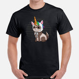 Adorable Ferret Unicorn T-Shirt - Fuzzy Sable, Weasel Shirt - Gift for Ferret Parents & Animal Lovers - Mustela Rescue & Adoption Tee - Black, Men