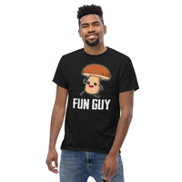 Camping & Hiking T-Shirt - Mushroom Shirt - Presents, Gift Ideas for Campers, Outdoorsmen, Hikers, Nature Lovers - Cute Fun Guy T-Shirt - Black