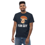 Camping & Hiking T-Shirt - Mushroom Shirt - Presents, Gift Ideas for Campers, Outdoorsmen, Hikers, Nature Lovers - Cute Fun Guy T-Shirt - Navy