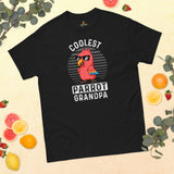 Camping & Hiking T-Shirt - Presents, Gift Ideas for Bird & Nature Lovers, Birdwatchers, Birders - Parrot Shirt - Coolest Parrot Grandpa Tee - Black