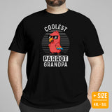 Camping & Hiking T-Shirt - Presents, Gift Ideas for Bird & Nature Lovers, Birdwatchers, Birders - Parrot Shirt - Coolest Parrot Grandpa Tee - Black, Large Size for Overweight
