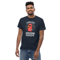 Camping & Hiking T-Shirt - Presents, Gift Ideas for Bird & Nature Lovers, Birdwatchers, Birders - Parrot Shirt - Coolest Parrot Grandpa Tee - Navy