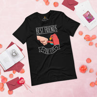 Camping & Hiking T-Shirt - Presents, Gift Ideas for Bird & Nature Lovers, Birdwatchers, Birders - Parrot Shirt - Best Friends For Life Tee - Black
