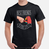 Adorable Scarlet Macaw Iago Parrot Aesthetic Shirt - Cottagecore Tee for Parrot Owner - Ara Macao Parrot Best Friends for Life Shirt - Black, Men