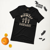 Camping & Hiking T-Shirt - Mushroom Shirt - Presents, Gift Ideas for Happy Campers & Hikers, Nature Lovers - I've Got Strong Morels T-Shirt - Black