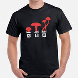 Camping & Hiking T-Shirt - Mushroom Shirt - Presents, Gift Ideas for Campers, Outdoorsmen, Hikers, Nature Lovers - Psilocybe Fungi T-Shirt - Black, Men