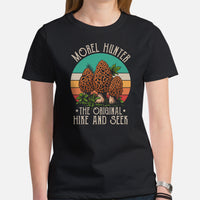 Camping & Hiking T-Shirt - Mushroom Shirt - Presents, Gift Ideas for Campers & Hikers, Nature Lovers - The Original Hide And Seek T-Shirt - Black, Women
