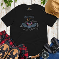 Anatomy of A Bat Geek T-Shirt - Flying Fox Shirt - Night Shift Shirt - Ideal Gift for Bat & Animal Lover - Biology & Zoology Shirt - Black