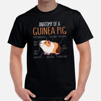 Anatomy of A Guinea Pig Furry Potato T-Shirt - Guinea Pig Whisperer & Lovers Shirt - Ideal Gift for Cavy, Rodent Dad/Mom & Pet Owners - Black, Men