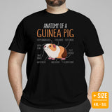 Anatomy of A Guinea Pig Furry Potato T-Shirt - Guinea Pig Whisperer & Lovers Shirt - Ideal Gift for Cavy, Rodent Dad/Mom & Pet Owners - Black, Plus Size