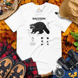 Anatomy of A Raccoon T-Shirt - Trash Panda & Street Cat Shirt - Gift for Raccoon Lovers - Wildlife Rescue & Biology, Zoology Shirt - White