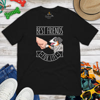 Australian Shepherd Dog Themed Clothes - Canine Tee Shirts For Humans - Gifts for Dog Lovers & Owners - Best Friends For Life T-Shirt - Black