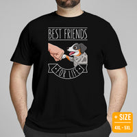 Australian Shepherd Dog Themed Clothes - Canine Tee Shirts For Humans - Gifts for Dog Lovers & Owners - Best Friends For Life T-Shirt - Black, Plus Size