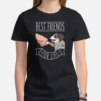 Australian Shepherd Dog Themed Clothes - Canine Tee Shirts For Humans - Gifts for Dog Lovers & Owners - Best Friends For Life T-Shirt - Black, Women