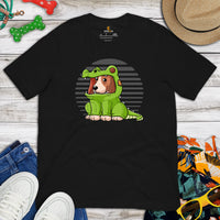 Basset Hound Dog Themed Clothes & Attire - Cute Dinosaur Costume T-Shirt - Funny Canine Tee Shirts For Humans - Gifts for Dog Lovers - Black