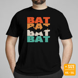 Bat 80s Retro Aesthetic T-Shirt - Flying Fox Shirt - Night Shift Shirt - Ideal Gift for Bat & Animal Lover - Biology & Zoology Shirt - Black, Plus Size