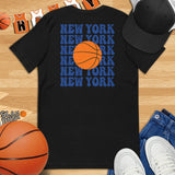 Bday & Christmas Gift Ideas for Basketball Lover, Coach & Player - Senior Night, Game Outfit & Attire - New York B-ball Fanatic T-Shirt - Black