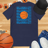 Bday & Christmas Gift Ideas for Basketball Lover, Coach & Player - Senior Night, Game Outfit & Attire - Oklahoma B-ball Fanatic T-Shirt - Navy