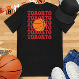 Bday & Christmas Gift Ideas for Basketball Lover, Coach & Player - Senior Night, Game Outfit & Attire - Toronto B-ball Fanatic T-Shirt - Black