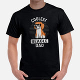 Beagle Dog Themed Clothes & Attire - Gifts for Dog Dads & Lovers - Funny Canine Tee Shirts For Humans - Coolest Beagle Dad T-Shirt - Black, Men