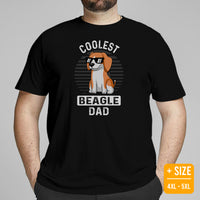Beagle Dog Themed Clothes & Attire - Gifts for Dog Dads & Lovers - Funny Canine Tee Shirts For Humans - Coolest Beagle Dad T-Shirt - Black, Plus Size
