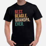 Beagle Dog Themed Clothes & Attire - Gifts for Dog Lovers - Funny Canine Tee Shirts For Humans - Best Beagle Grandpa Ever T-Shirt - Black, Men