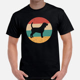 Beagle Dog Themed Clothes & Attire - Gifts for Dog Moms, Dads & Lovers - Funny Canine Tee Shirts For Humans - 80s Retro Vibe T-Shirt - Black, Men
