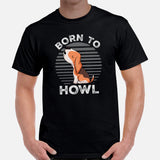 Beagle Dog Themed Clothes & Attire - Gifts for Dog Moms, Dads & Lovers - Funny Canine Tee Shirts For Humans - Born To Howl T-Shirt - Black, Men
