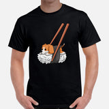 Beagle Dog Themed Clothes & Attire - Gifts for Dog Moms, Dads & Lovers - Funny Canine Tee Shirts For Humans - Cute Nigiri Sushi T-Shirt - Black, Men