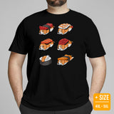 Beagle Dog Themed Clothes & Attire - Gifts for Dog Moms, Dads & Lovers - Funny Canine Tee Shirts For Humans - Cute Sushi T-Shirt - Black, Plus Size