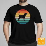 Beagle Dog Themed Clothes & Attire - Gifts for Dog Moms, Dads & Lovers - Funny Canine Tee Shirts For Humans - Retro Sunset Themed Shirt - Black, Plus Size