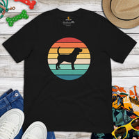 Beagle Dog Themed Clothes & Attire - Gifts for Dog Moms, Dads & Lovers - Funny Canine Tee Shirts For Humans - Retro Sunset Themed Shirt - Black