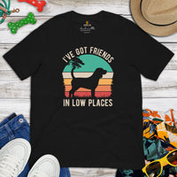 Beagle Dog Themed Clothes - Gifts for Dog Moms, Dads & Lovers - Canine Tee Shirts For Humans - I've Got Friends In Low Places T-Shirt - Black