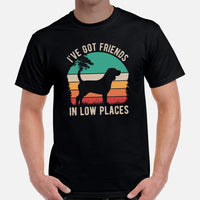 Beagle Dog Themed Clothes - Gifts for Dog Moms, Dads & Lovers - Canine Tee Shirts For Humans - I've Got Friends In Low Places T-Shirt - Black, Men