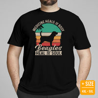 Beagle Dog Themed Clothes - Gifts for Dog Moms, Dads & Lovers - Funny Canine Tee Shirts For Humans - Beagles Heal The Soul T-Shirt - Black, Plus Size