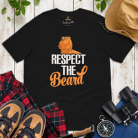 Bearded Dragon T-Shirt - Respect The Beard Shirt - Lizard, Pogona Barbata, Reptiles Shirt - Gift for Beardie Owners - Herpetology Tee - Black