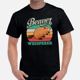 Beaver Whisperer T-Shirt - Dam It Marmot Shirt - River & Woodland Rodent Animal Tee - Gift for Beaver Dad/Mom & Lovers, Zookeepers - Black, Men