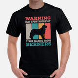 Berner Dog Themed Clothes & Attire - Canine Tee Shirt For Humans - Gifts for Dog Moms & Dads - May Start Talking About Berners T-Shirt - Black, Men