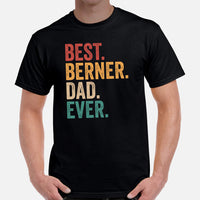 Berner Dog Themed Clothes & Attire - Canine Tee Shirt & Outfit For Humans - Gifts for Dog Dads & Lovers - Best Berner Dad Ever T-Shirt - Black, Men