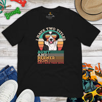 Berner Dog Themed Clothes & Attire - Canine Tee Shirt & Outfit For Humans - Gifts for Dog Moms & Lovers - Aunt And Berner Mom T-Shirt - Black