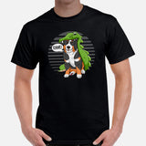 Berner Dog Themed Clothes & Attire - Dinosaur Costume T-Shirt - Funny Canine Tee Shirt & Outfit For Humans - Gifts for Dog Moms & Dads - Black, Men