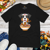 Berner Dog Themed Clothes & Attire - Funny Canine Tee Shirt For Humans - Gifts for Dog Moms, Dads & Lovers - Japanese Ramen Noodle Tee - Black