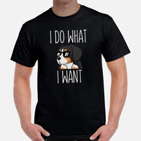 Berner Dog Themed Clothes & Attire - Funny Canine Tee Shirt For Humans - Presents for Dog Moms, Dads & Lovers - I Do What I Want Shirt - Black, Men