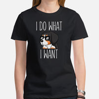 Berner Dog Themed Clothes & Attire - Funny Canine Tee Shirt For Humans - Presents for Dog Moms, Dads & Lovers - I Do What I Want Shirt - Black, Women