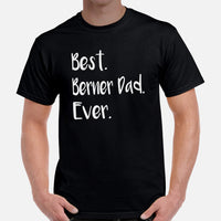 Berner Dog Themed Clothes & Attire - Funny Canine Tee Shirt & Outfit For Humans - Gifts for Dog Dads - Best Berner Dad Ever T-Shirt - Black, Men