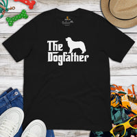 Berner Dog Themed Clothes & Attire - Funny Canine Tee Shirt & Outfit For Humans - Gifts for Dog Dads & Lovers - The Dogfather T-Shirt - Black