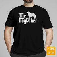 Berner Dog Themed Clothes & Attire - Funny Canine Tee Shirt & Outfit For Humans - Gifts for Dog Dads & Lovers - The Dogfather T-Shirt - Black, Plus Size